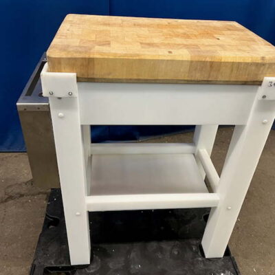 Hackblock Hackstock 70x42x84 cm mit Messerhalter Edelstahl