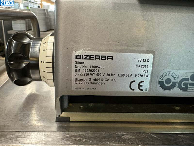 Aufschnittmaschine BIZERBA VS12C - Topp Zustand – Bild 3