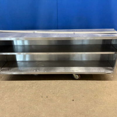 Hängeschrank Edelstahl 160x40x65 cm offen