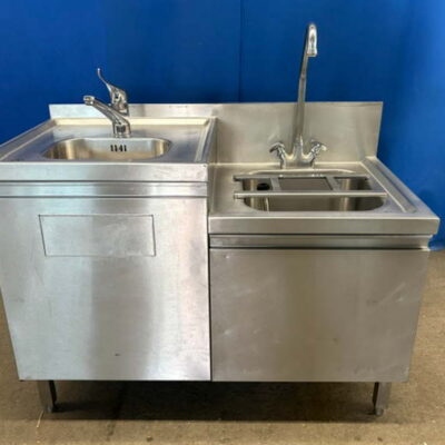 Handwasch- Ausgusskombination Schrank Edelstahl 120x60x90 cm