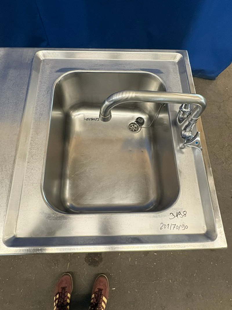 Spülschrank Edelstahl 201x70x90 cm 1 Becken – Bild 5