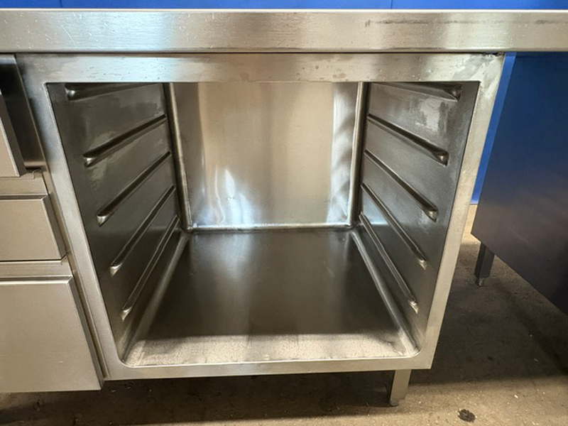 Spülschrank Edelstahl 201x70x90 cm 1 Becken – Bild 3
