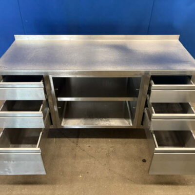 Arbeitschrank Edelstahl 165x60x90 cm mit Schubladen