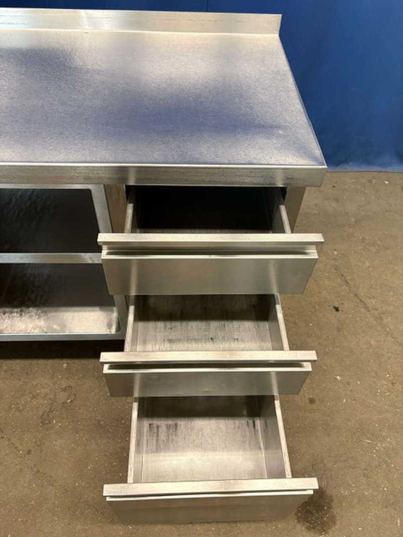 Arbeitschrank Edelstahl 165x60x90 cm mit Schubladen – Bild 8
