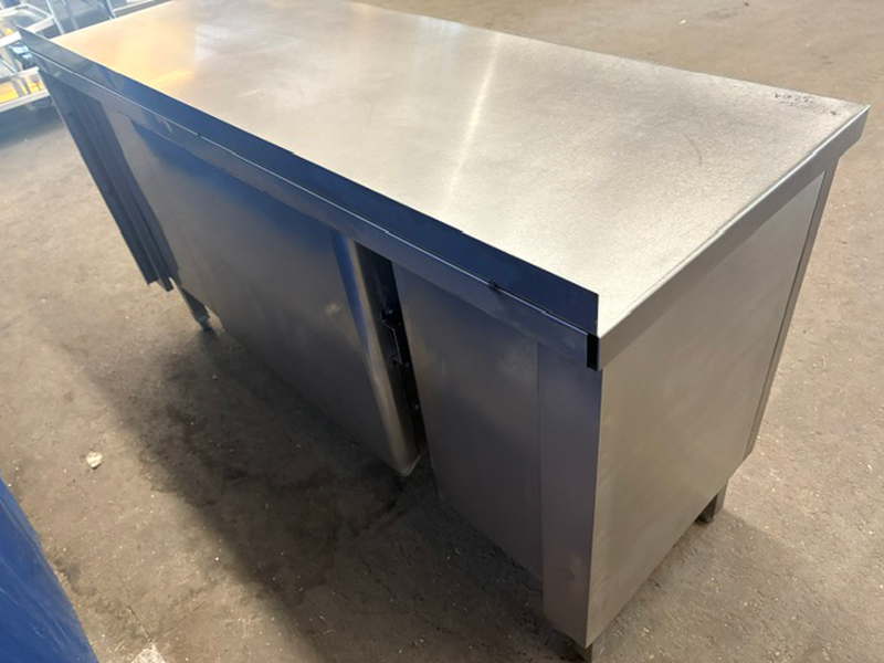 Arbeitschrank Edelstahl 165x60x90 cm mit Schubladen – Bild 3