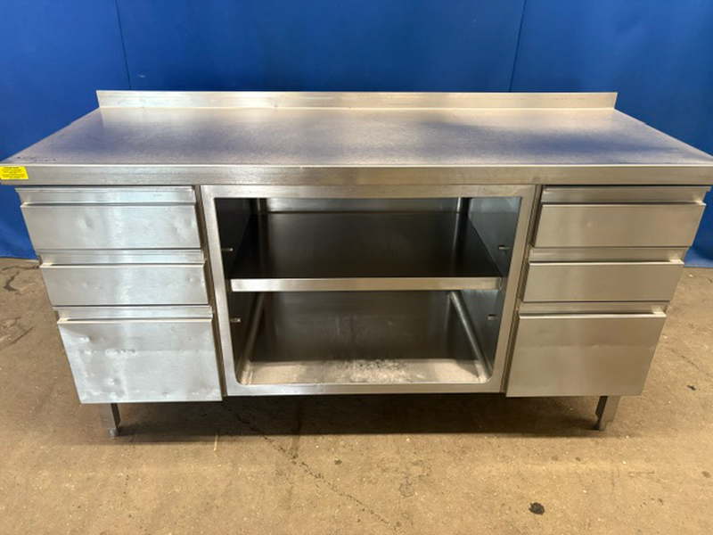 Arbeitschrank Edelstahl 165x60x90 cm mit Schubladen – Bild 2
