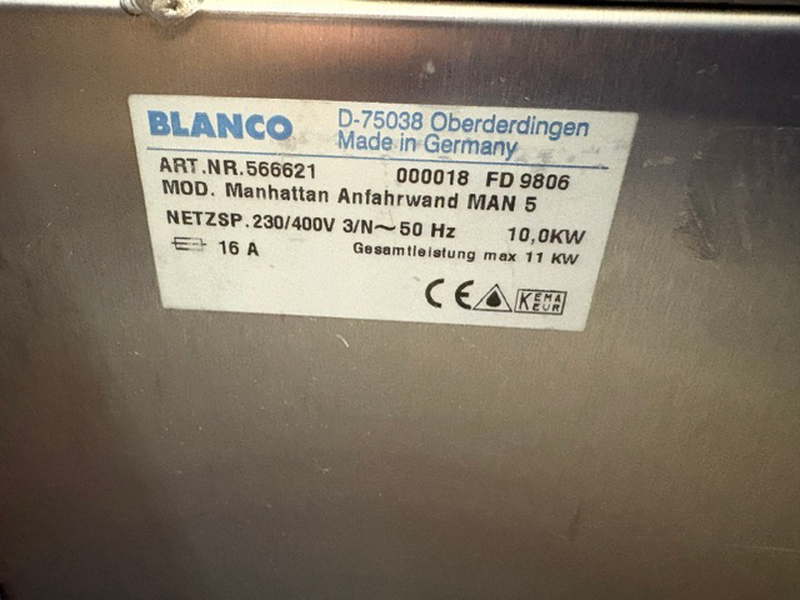 BLANCO Manhatten Anfahrwand MAN 5 mit Tablettrutsche 190x70x90 cm fahrbar – Bild 8