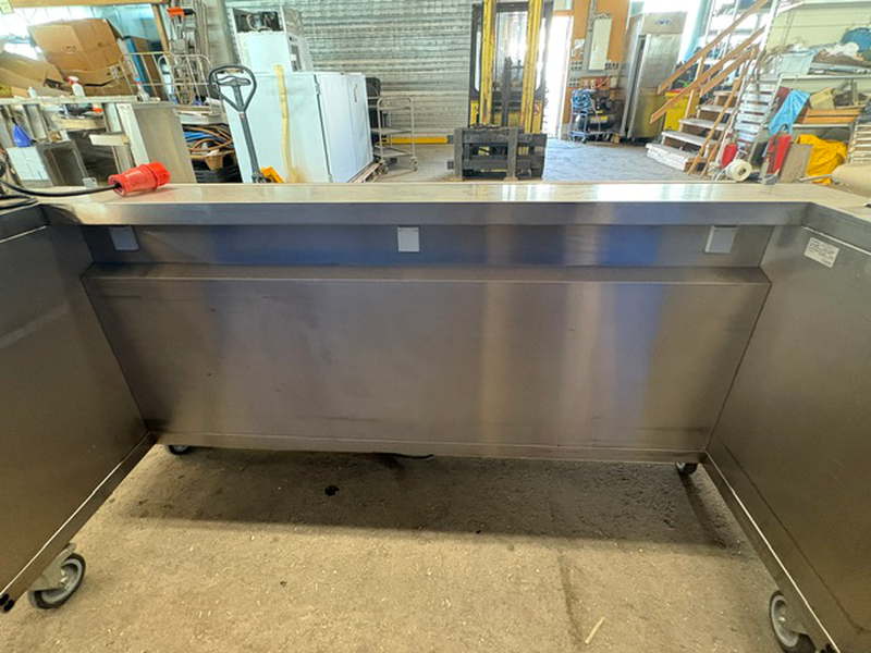 BLANCO Manhatten Anfahrwand MAN 5 mit Tablettrutsche 190x70x90 cm fahrbar – Bild 2