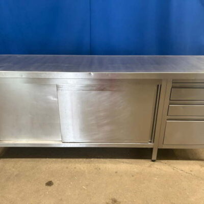 Arbeitsschrank Edelstahl 200x60x86 cm mit Schubladen