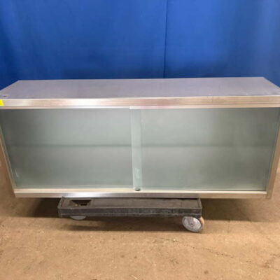 Hängeschrank Edelstahl / Glas 150x40x60 cm