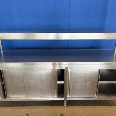 Wärmeschrank / Arbeitsschrank Edelstahl 225x70x86 / 126 cm Pass