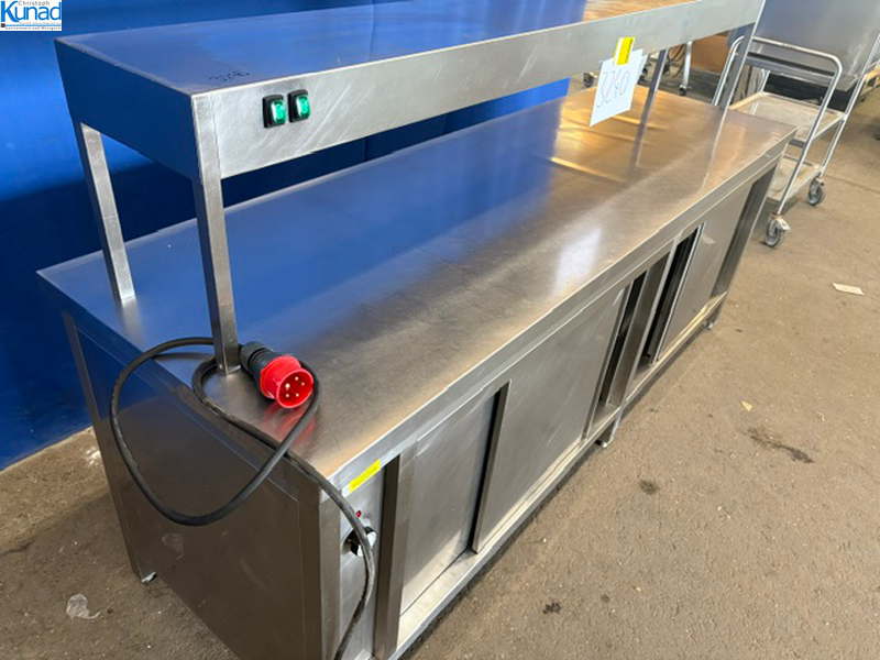 Wärmeschrank / Arbeitsschrank Edelstahl 225x70x86 / 126 cm Pass – Bild 2