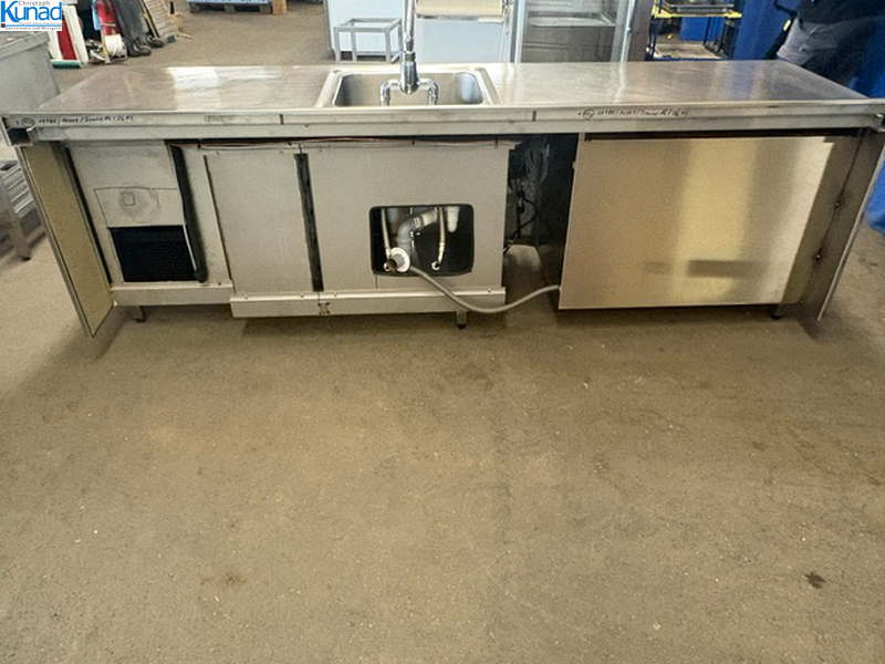 Kühltisch RIEBER 15659 275x80x86 cm mit Spülbecken Arbeitsschrank mit Schubladen – Bild 8
