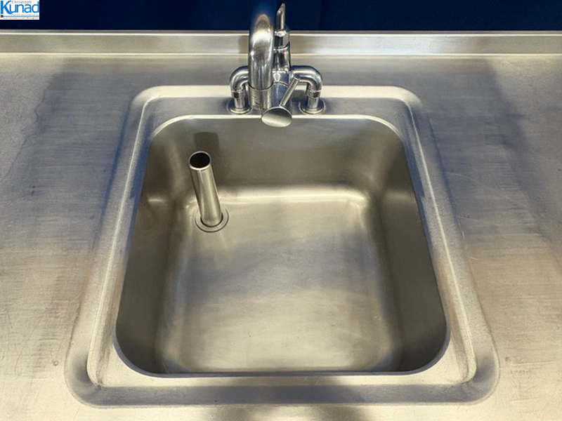 Kühltisch RIEBER 15659 275x80x86 cm mit Spülbecken Arbeitsschrank mit Schubladen – Bild 2