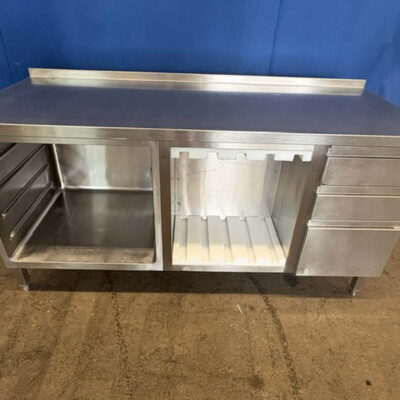 Arbeitsschrank Edelstahl 173x70x90 cm mit Schubladen