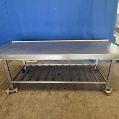 Wulstrandtisch Edelstahl 250x100x86 cm Wursttisch Spritzentisch
