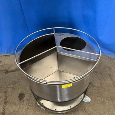 Rollwagen Edelstahl ⵁ 62 cm Wertstoffsammler Mülltrenner Rauchstockwagen