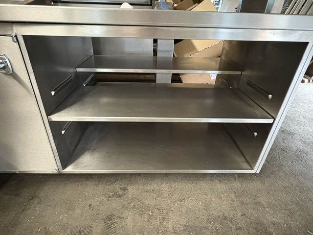 Kühltisch RIEBER Arbeitstheke Arbeitsschrank Theke mit Ausatz Edelstahl 410x90x200 cm – Bild 3