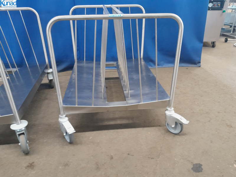 Materialwagen Edelstahl 73x93x77 cm HUPFER Transportwagen Servicewagen – Bild 3