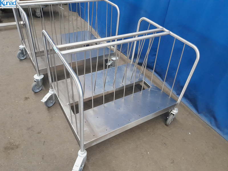 Materialwagen Edelstahl 73x93x77 cm HUPFER Transportwagen Servicewagen – Bild 2