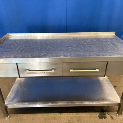 Arbeitstisch Edelstahl 150x70x86 cm mit Schubladen
