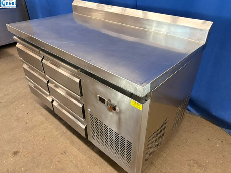 Kühltisch Edelstahl 180x70x85 cm fahrbar – Bild 2