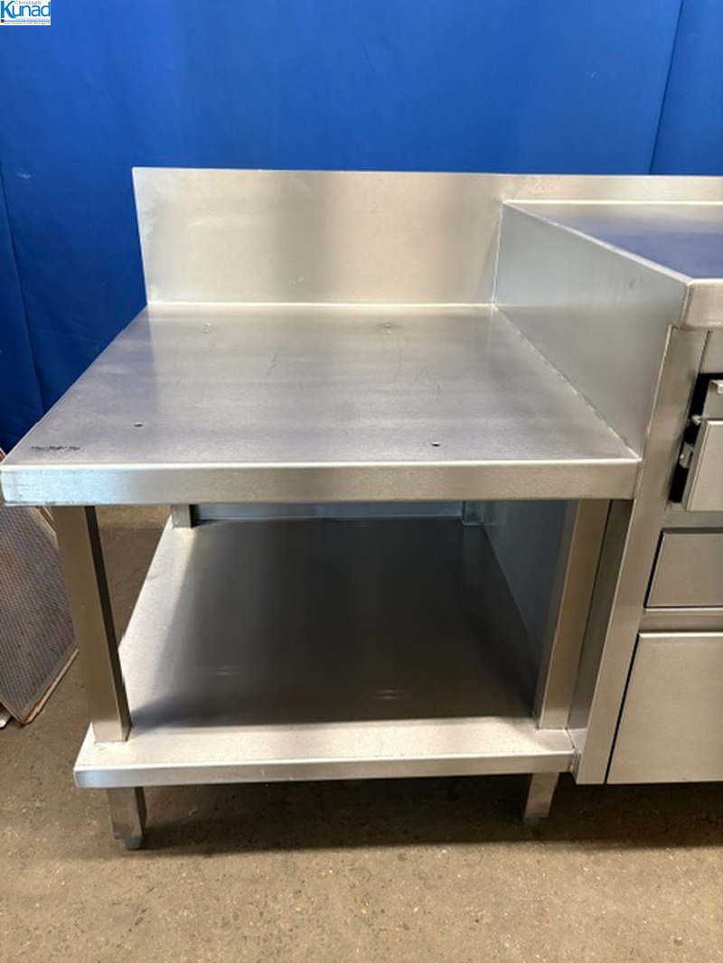 Arbeitsschrank Edelstahl 250x80x90 cm mit Schubladen Unterbau – Bild 2