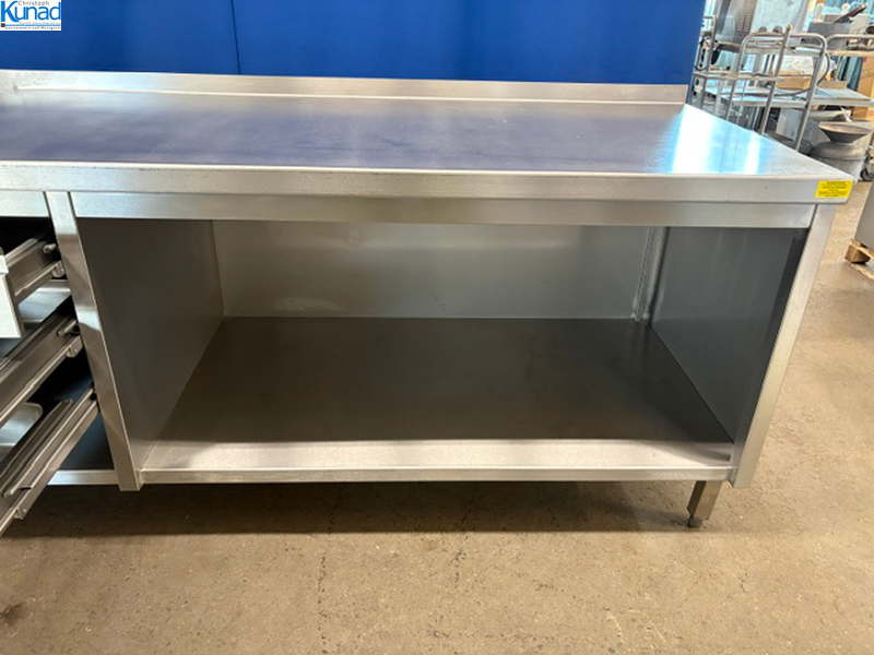 Arbeitsschrank Edelstahl 250x80x90 cm mit Schubladen Unterbau – Bild 4