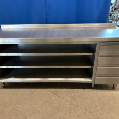 Arbeitsschrank Edelstahl 190x60x86 cm mit Schubladen