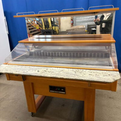 Kühlbuffet mit Aufsatzvitrine TECFRIGO Salatbuffet Kühlvitrine 140x97x150 cm fahrbar