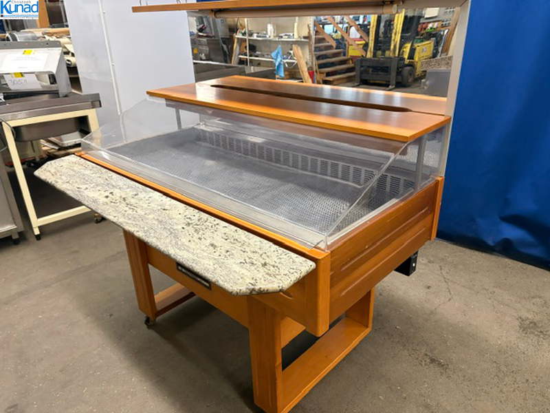 Kühlbuffet mit Aufsatzvitrine TECFRIGO Salatbuffet Kühlvitrine 140x97x150 cm fahrbar – Bild 2