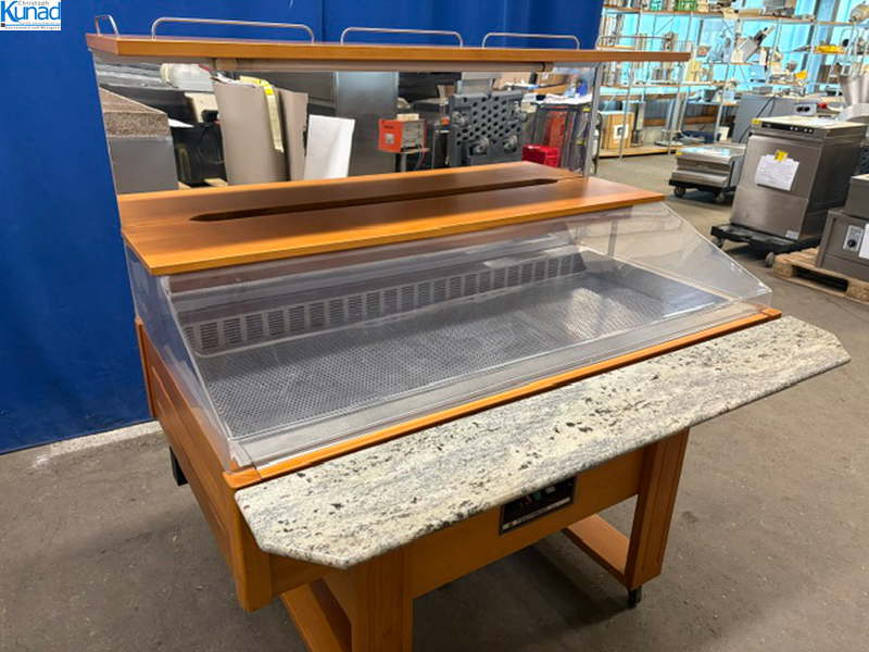 Kühlbuffet mit Aufsatzvitrine TECFRIGO Salatbuffet Kühlvitrine 140x97x150 cm fahrbar – Bild 3