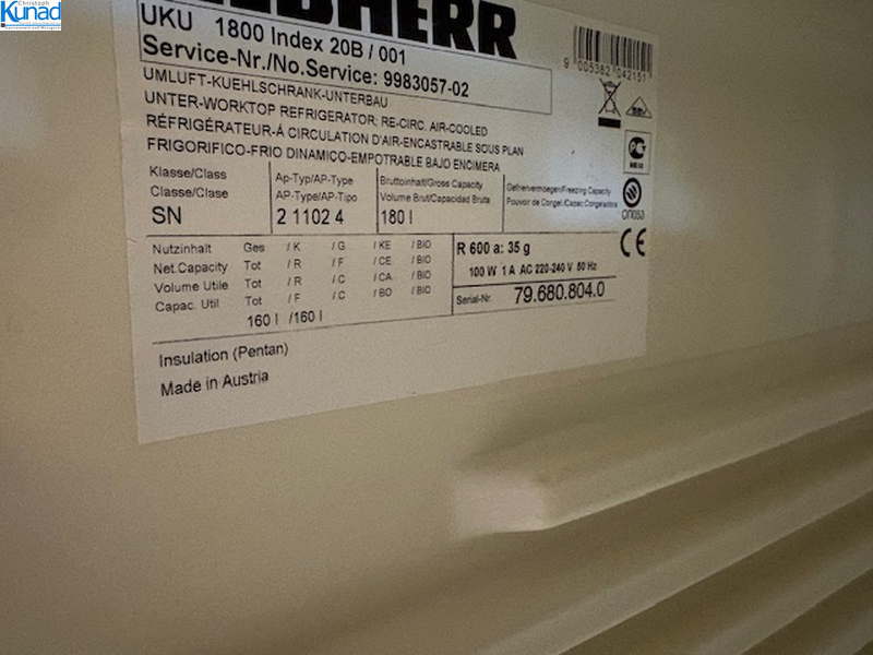Kühlschrank LIEBHERR UKV1800 60x60x85 cm Getränkekühlschrank – Bild 2