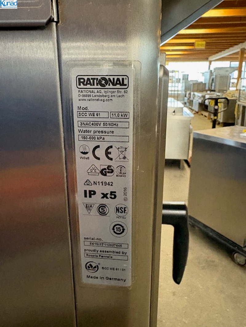 Kombidämpfer RATIONAL SCC61WE mit Ultra-Vent Abzugshaube Kombination mit Unterbau – Topp Zustand – Bild 8